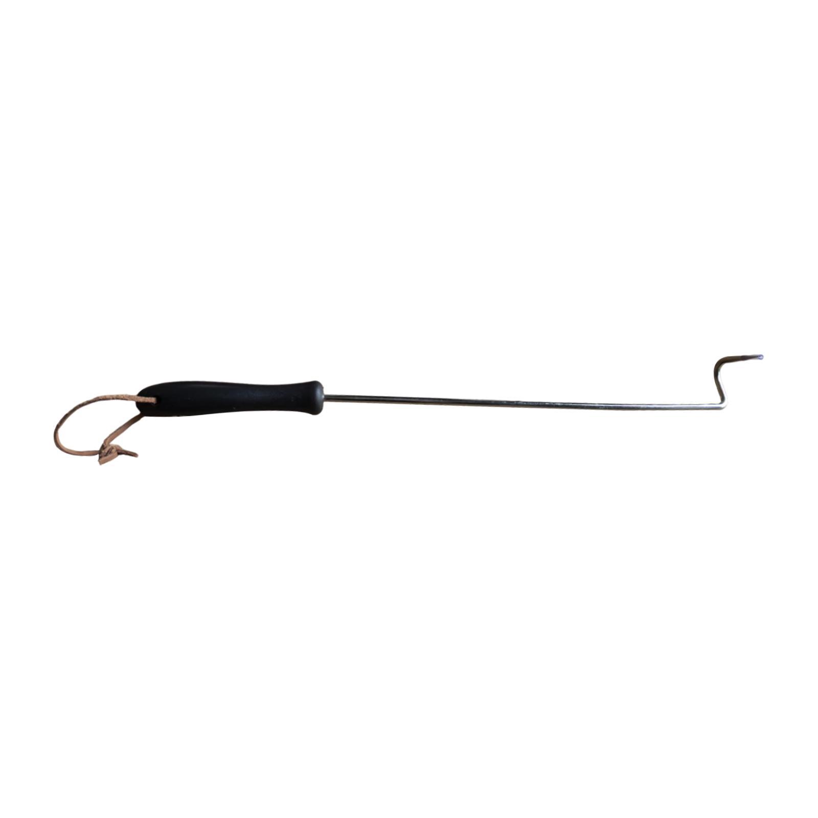 Magideal - Gancho Para Volteador De Alimentos, Accesorios Para Parrilla, Gancho Portátil Para Parrilla De Filete De Barbacoa De Pollo, Gancho Para Volteador De C Negro