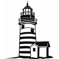 Rienda Libre Graphics - Decomural Lighthouse Beach Nautical Ws-18903