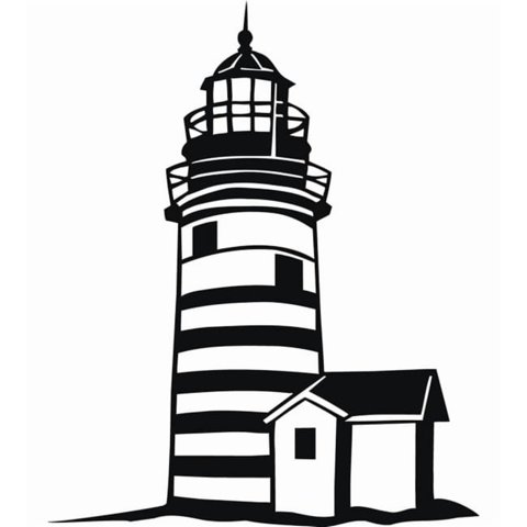 Rienda Libre Graphics - Decomural Lighthouse Beach Nautical Ws-18903