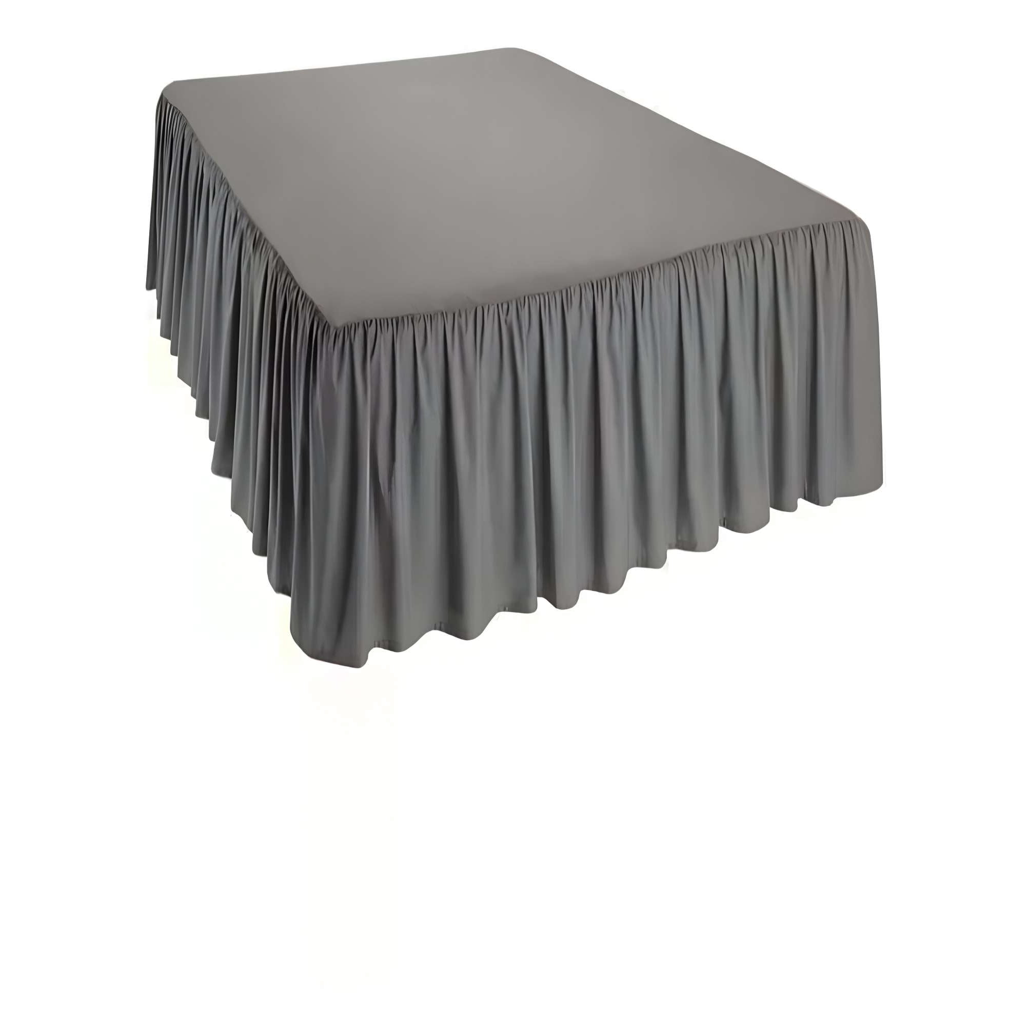 Genérico - Faldon De Cama Sin Funda 2 Plazas Gris