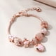 thumbnail image 1 of Gorgeous Rose Gold Flower Swan Charm Bracelet - DIY Beaded Copper Bracelet - Perfect for DIY Jewelry Lovers!, 1 of 4