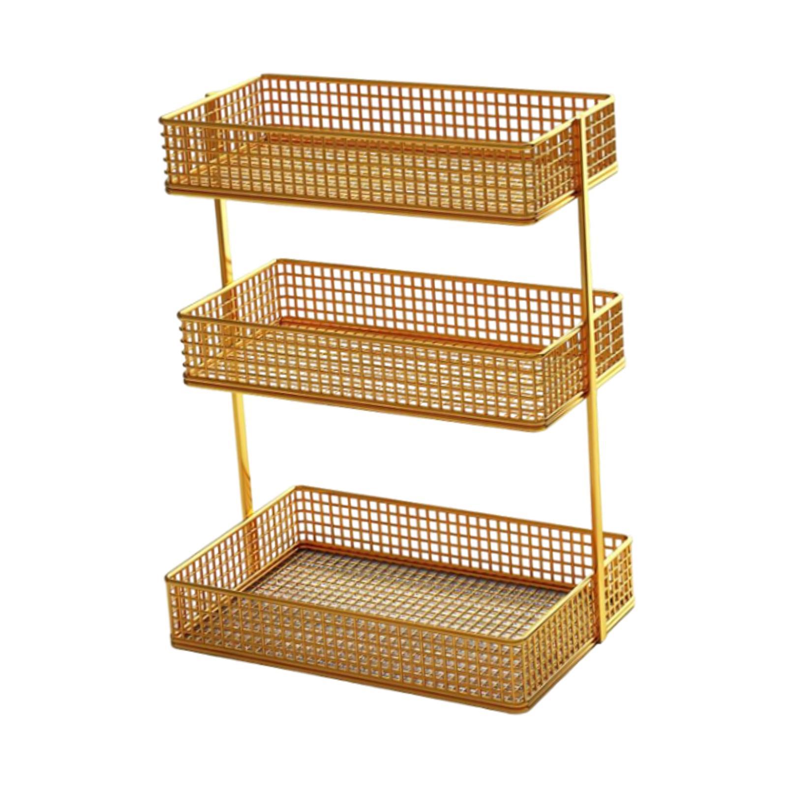 Magideal - Cesta De Frutas De Hierro Multicapa, Soporte Para Cesta De Frutas, Cesta Para Servir, Soporte Decorativo Para Fruteros Para El Hogar, Aperitivos, Mesa