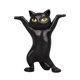 thumbnail image 1 of Bailando Gatos Lindos Figura Adorno Mesa Escultura Decoración Negro, 1 of 5
