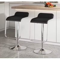 Artihogar - Pack Sillas Bar Enzo Taburete De Luxe Regulable Negras