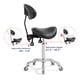 thumbnail image 2 of Silla con ruedas Saddle Stool con respaldo Antlu Black, 2 of 7