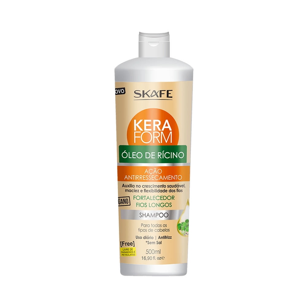 Skafe - Shampoo Keraform Óleo Rícino 500 Ml