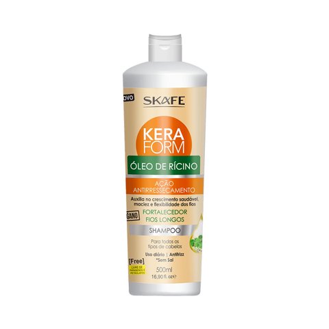 Skafe - Shampoo Keraform Óleo Rícino 500 Ml