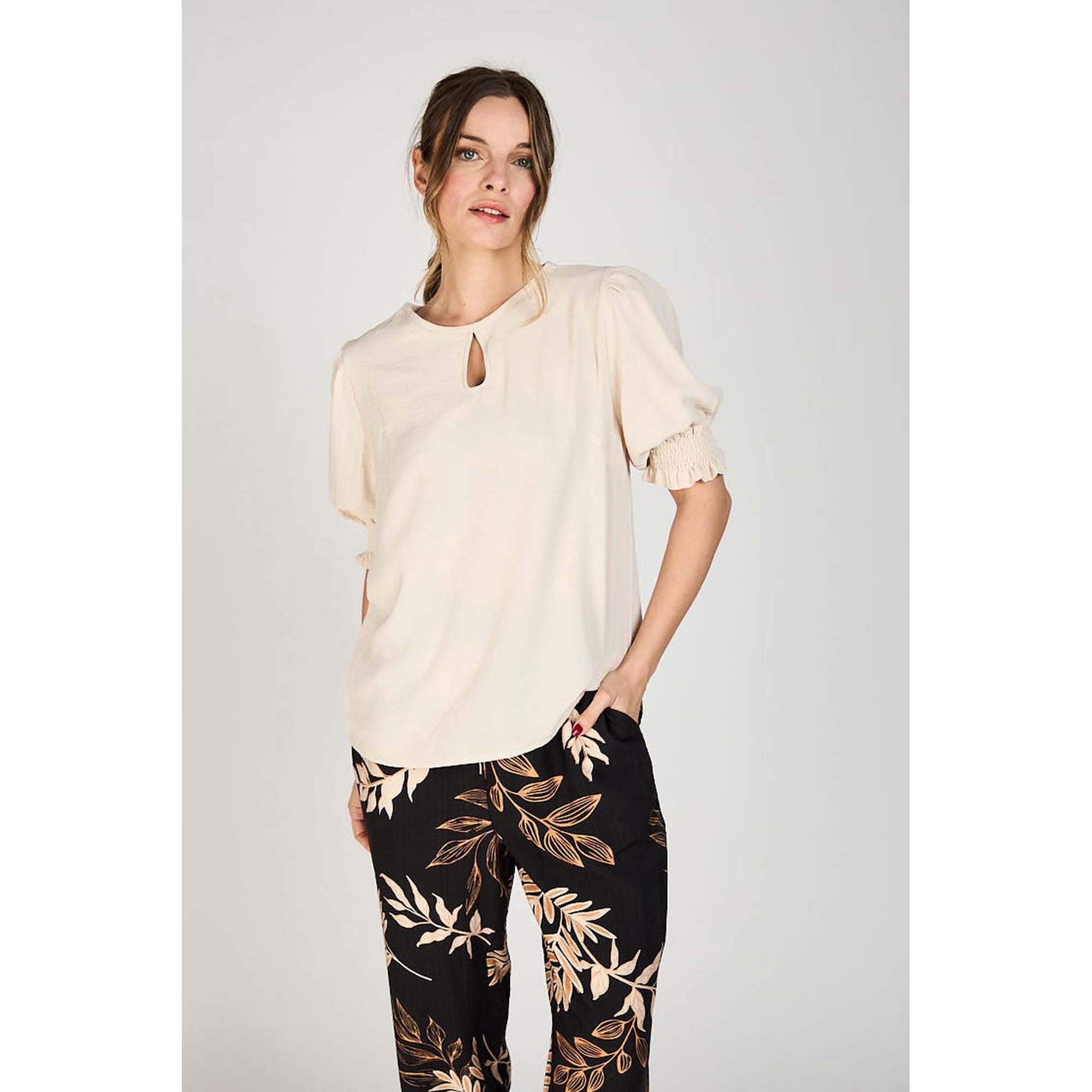 Blusa Virginia Woman By Eclipse Beige Xl