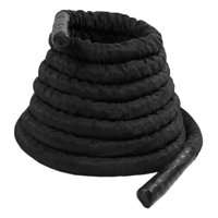 Magideal - Cuerda De Batalla Para Ejercicio Físico Con Mangos Largos Y Funda Protectora Herramienta Versátil Para Entrenamiento De Fuerza Y Músculos Adecuada Pa 25 Mm Negro