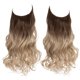 thumbnail image 1 of Xiao Hua Extensión de Cabello con Alambre de Línea de Pesca invisible, Fibra Sintética Larga Ondulada Rizada, Extensión de Cabello Estilo Diadema Ajustable, Degradado Castaño de 18 Pulgadas, 1, 1 of 4