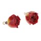 thumbnail image 1 of 2 Piezas Resina Seca Flor Rosa Encantos DIY Fabricación De Joyas Amarillo Naranja, 1 of 5