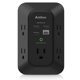 thumbnail image 1 of Protector contra sobretensiones para enchufe de pared USB Addtam, 5 tomas con 4 USB, 1 of 7