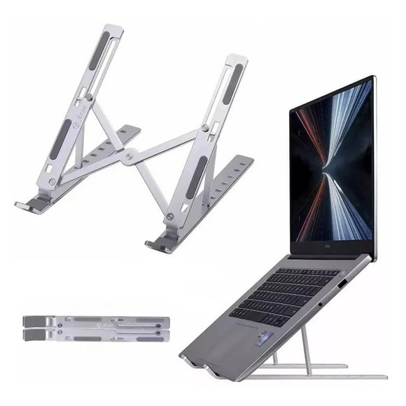 Soporte Base Elevador Notebook Macbook Pro Air Aluminio Ergonomico