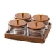 thumbnail image 1 of Juego De Bandejas Divididas Para Frutos Secos Con Tapas De Madera Para Mesa De Inauguración De La Casa En La Oficina, 4 Compartimentos, 1 of 5