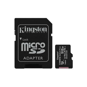 Kingston - Tarjeta De Memoria Micro-Sd 512Gb Canvas Select Plus Uhs-I Hc Clase 10 U1 /Adaptador Sd