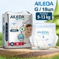 Pañales Pants Aileda Infantil Aileda - Tamaño G (9-13 Kg) 18 Unidades Paquete Portátil Sin Género Específico