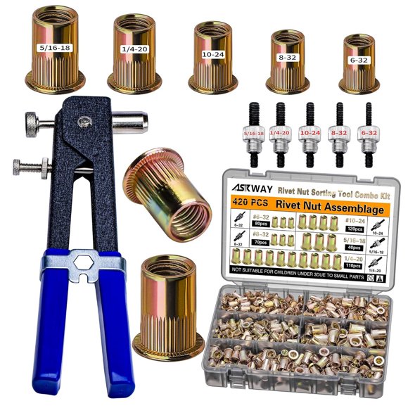 Kit de Tuercas Remachables ASKWAY SAE de 420 Piezas
