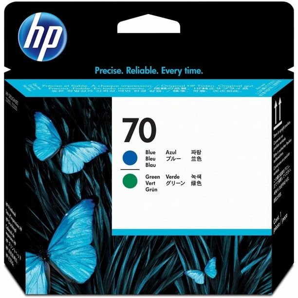 Cabezal de impresión HP 70 Azul y Verde para DesignJet (C9408A) para impresoras de gran formato DesignJet Z3200 y Z3100