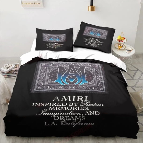New Logo Amiris Graffiti Bedding Set,Duvet Cover Comforter Bed Set Quilt Cover Pillowcase, Size Boys Girls Adults Bed Sheets