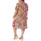 thumbnail image 3 of Agnes Orinda Vestido de Verano de Talla Grande para Mujer con Estampado Floral, Cuello en V, Manga Corta, Estilo Bohemio, para Playa o Vacaciones, con Bolsillo, Talla 1X, Rosa, 3 of 6
