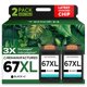 thumbnail image 1 of Cartucho de tinta TESEN 67XL negro remanufacturado para HP 67 67XL, 1 of 7