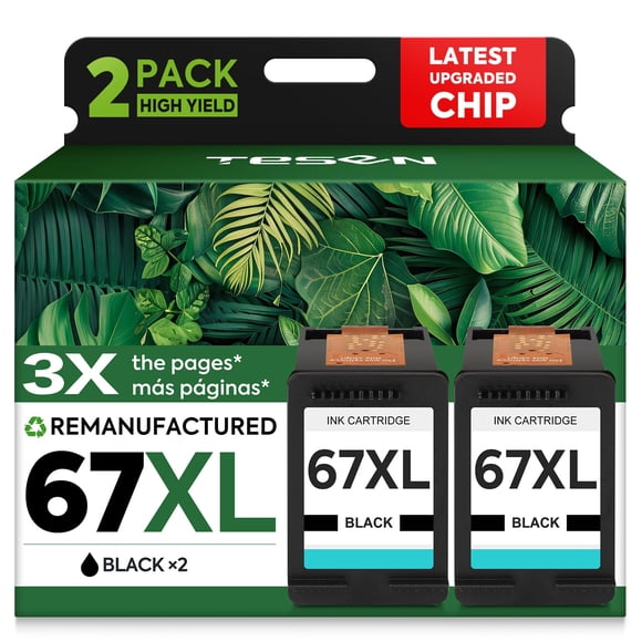 Cartucho de tinta TESEN 67XL negro remanufacturado para HP 67 67XL