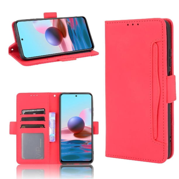Funda Cartera Magnética para Xiaomi Redmi Note 10S- Tarjetero Desmontable, Cuero PU, Soporte
