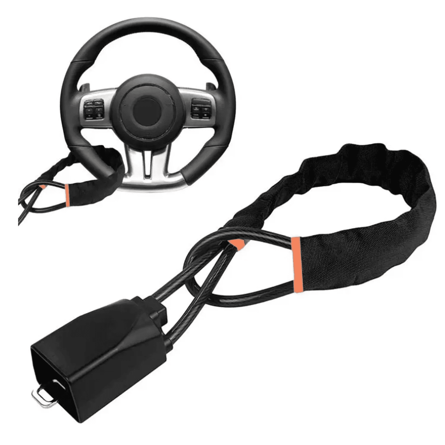 Movi - Traba Volantes Antirobo Acople Al Cinturon De Seguridad