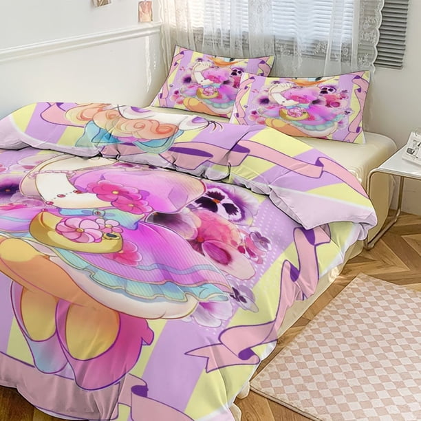 Daisy Duck Print Bedding Set Pattern Duvet Cove Set 3 Pieces 1 Quilt Cover And 2 Pillowcases for Women Men Teens