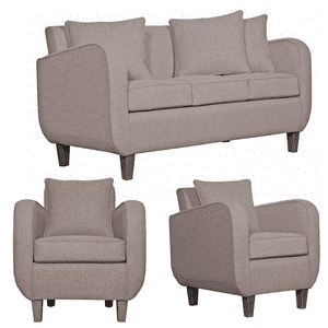 Ruzam Mobel - Juego De Living 3-1-1 Cronos Beige