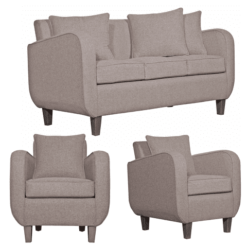 Ruzam Mobel - Juego De Living 3-1-1 Cronos Beige