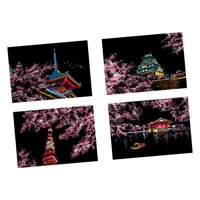 Bothyi - 4 Tarjetas De Papel Para Rascar, Adornos, Tarjetas De Papel Para Grafiti, Dibujo, Arte, Artesanía, Estilo C