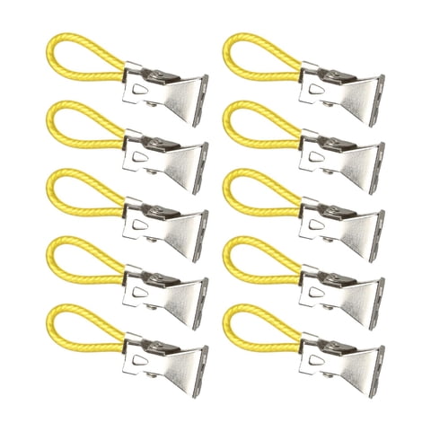 Bothyi - 10 Piezas Colgantes Paños De Cocina Clips Armario Para Cortina De Ducha Ropa Pequeña Amarillo