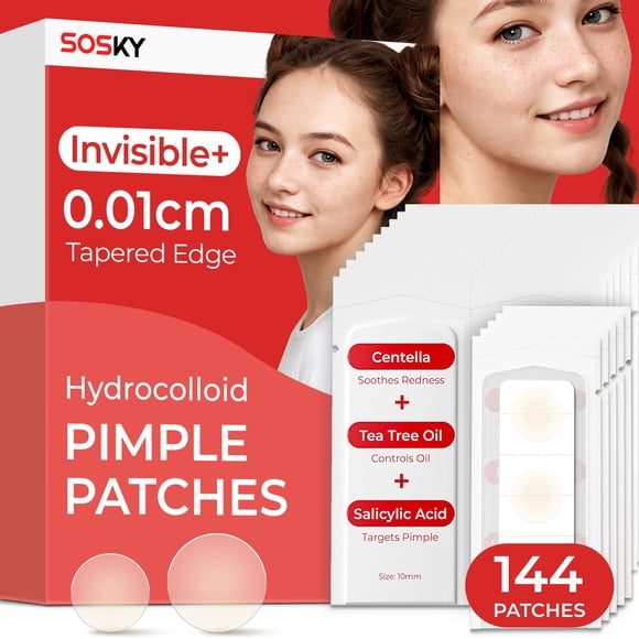 Parches para espinillas Parches hidrocoloides invisibles para el acné Sosky 144