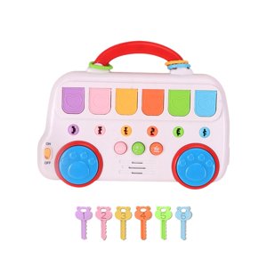 Bothyi - Causa De Juguete De Autobús Animal Clave Causa Y Efecto Juguete Regalo De Juguete Portable Toy Musical Toy Red Many