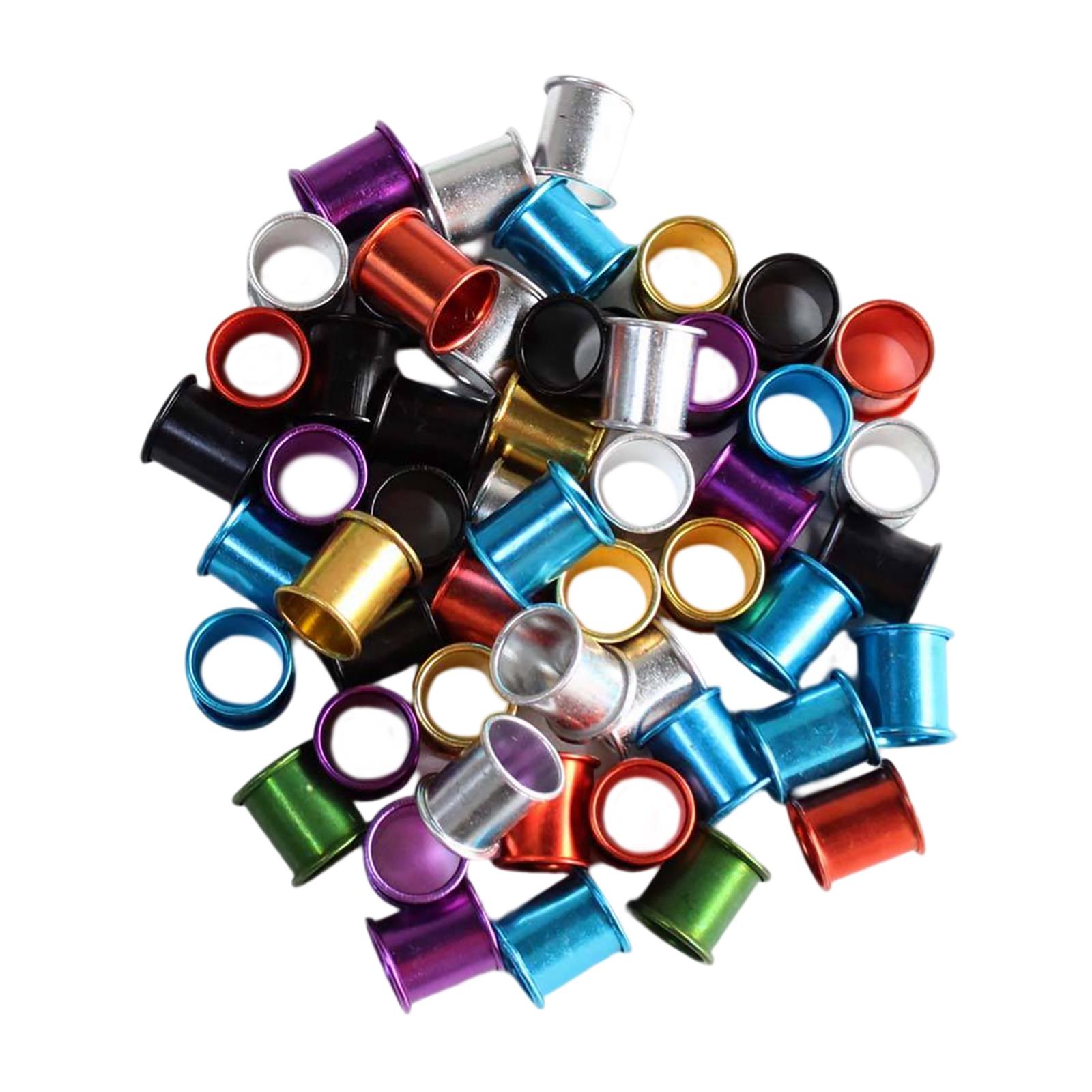 Ioensy - 100 Anillos Para Patas De Paloma De 8Mm Bandas Para Patas De Paloma De Carreras Para Loro Codorniz Multicolor