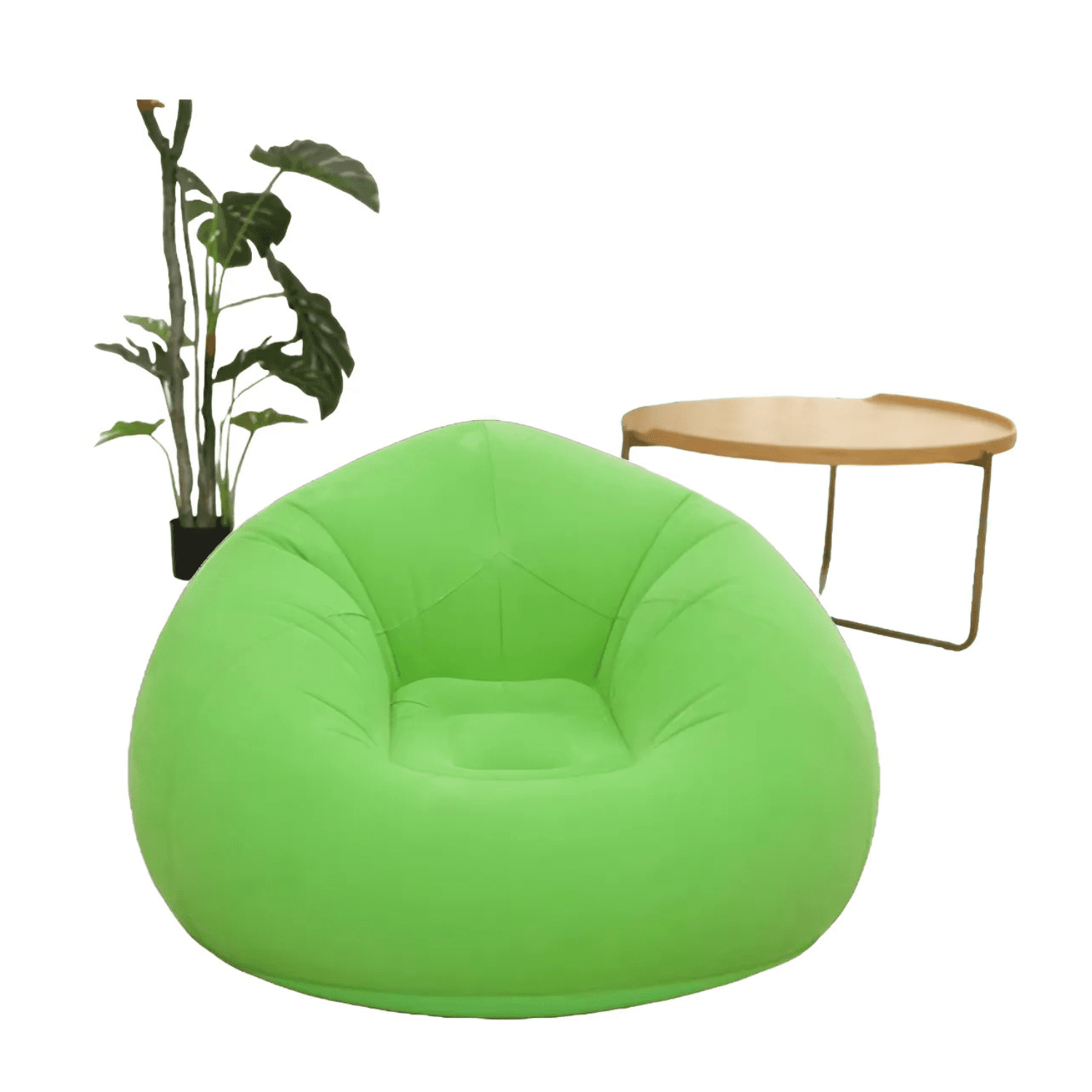 Genérico - Sofá Inflable. Sillón Inflable, Puf Inflable Con Bomba Verde