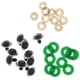 thumbnail image 5 of Juguete de seguridad de plástico de 10pcs ojos + no tejidos con purpurina + arandela de 18 mm verde, 5 of 5
