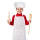 thumbnail image 2 of Juego de delantal y gorro de chef CRJHNS Kids ajustable de algodón blanco, 2 of 7