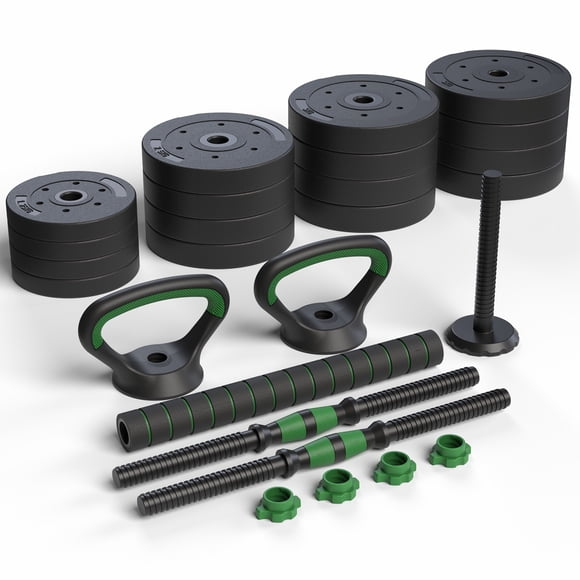 Set Mancuernas Green 3 en 1 ajustables 40 Kg
