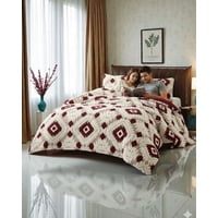 Mym Decohogar - Cubrecama Chiporro Diseño Jacquerd Suave Y Abrigador Plaza Y Media