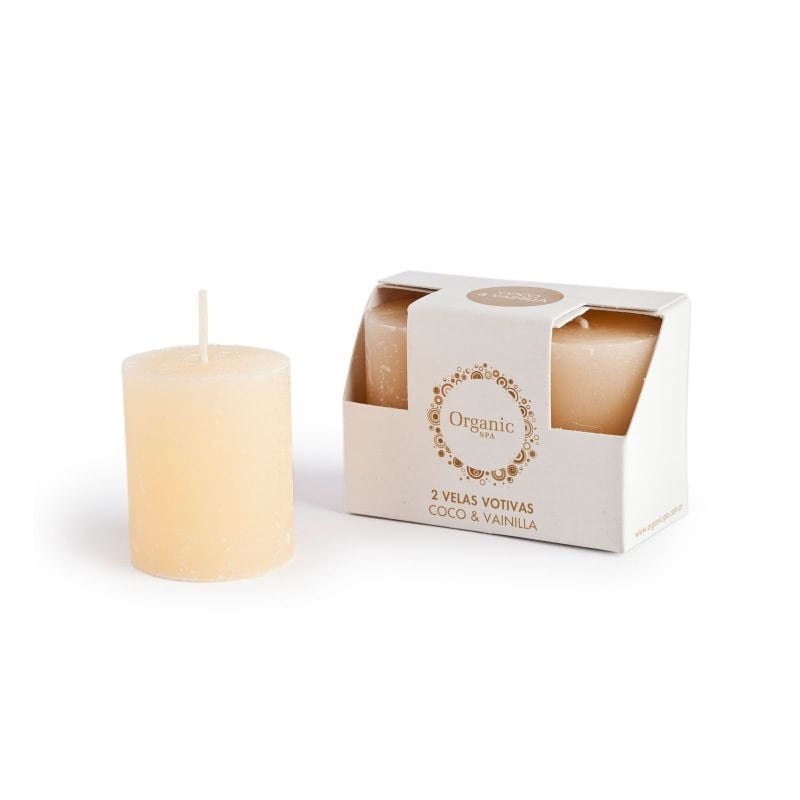 Vela Votiva X2 Coco Vainilla 1 Un Organic Spa