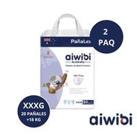 Pack X2 Pañales Aiwibi Ultra Suave Xxxg 40 Pañales