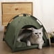 thumbnail image 3 of Cama De Gato Para Gatos De Interior Casas De Gatos Camas De Mascotas Para Gatos Y Perros Pequeños Carpa De Gato Cama De Gatito Cabaña De Gato Cueva De Gato Con Lavable Extraíble (verde, 3 of 3