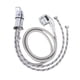 thumbnail image 3 of Kit de Grifo Y Rociador para Lavabo de Champú, Juego de Grifo para Lavabo de Champú de Acero Inoxidable, Mezclador de Agua Fría Y Caliente Fácil de In cabezal pulverizador plateado, 3 of 5
