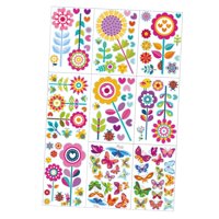 Magideal - Calcomanías De Ventana Electrostáticas De 9 Piezas, Artesanías De Bricolaje, Calcomanías Adhesivas De Flor De Mariposa Anticolisión Para