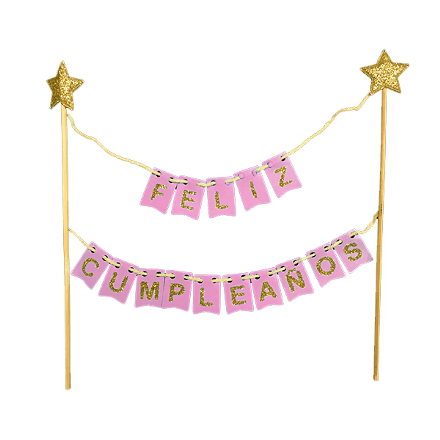 Genérico - Deco Torta Fc Banderines Rosado X1 Uni