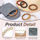 thumbnail image 3 of Uxcell 2 Pcs Pulsera de Cuentas de Oración, 10/8MM Diámetro Cuentas de Madera Natural Mala Pulseras Enlace Muñeca con Bolsa para Hombres Mujeres Artesanía Elástica, Color de Alcanfor, 3 of 6