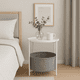 thumbnail image 3 of Mesa Lateral Auxiliar 2 Niveles con Cesta 42x42x52cm Blanco, 3 of 6