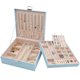 thumbnail image 1 of Jewelry Box ProCase, organizador grande de piel de 2 capas, color azul, 1 of 7